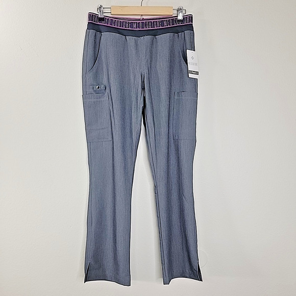 Med Couture Touch Scrub Pants Women’s Small NWT Gray Elastic Waist Pockets - Picture 1 of 10